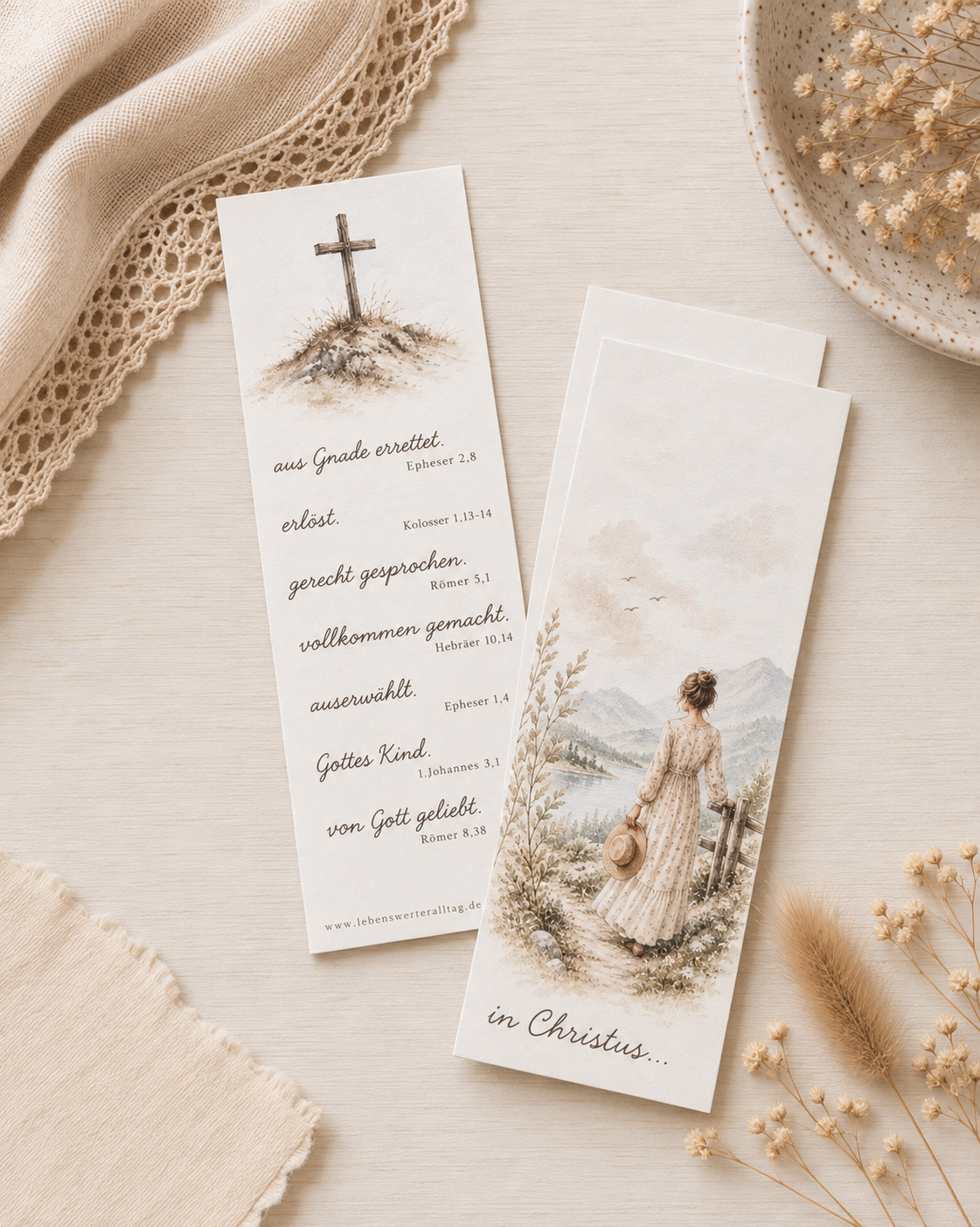 Lesezeichen-Set "in Christus" Frauen