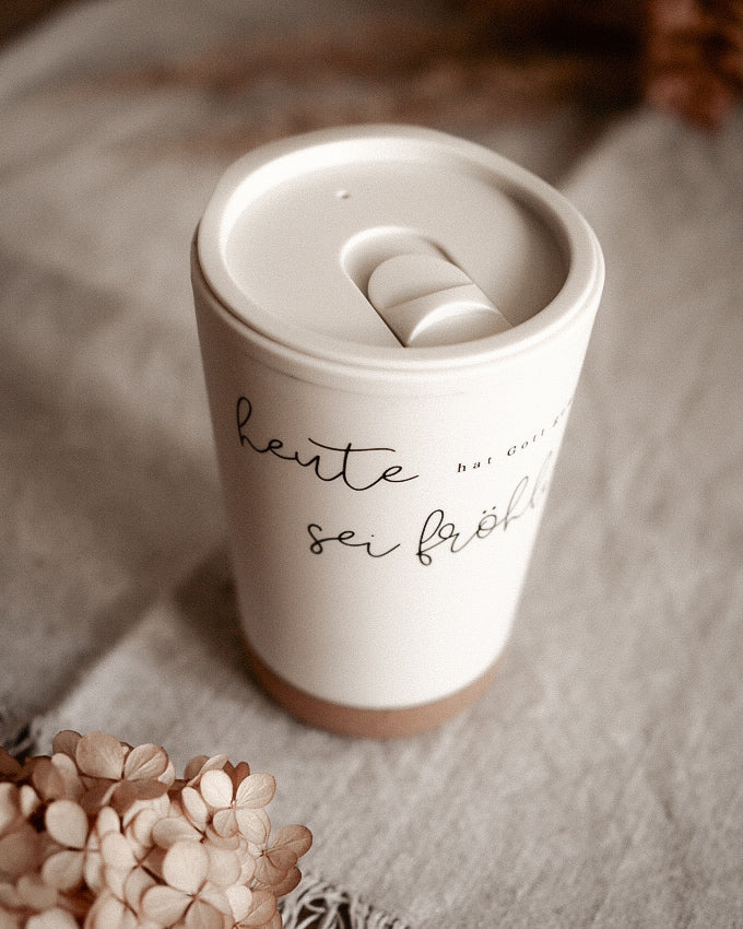 Becher "heute sei fröhlich"