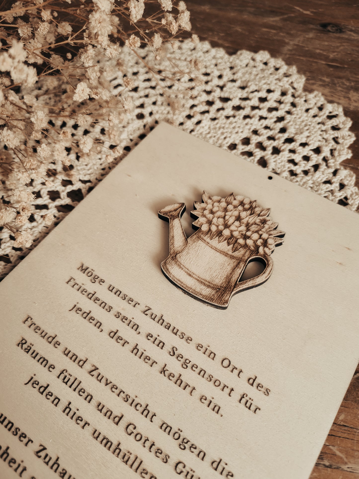 Holzschild "Haussegen"