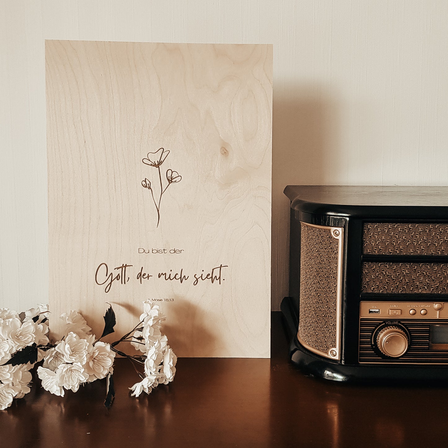 Holzposter A3 “Gott, der mich sieht”