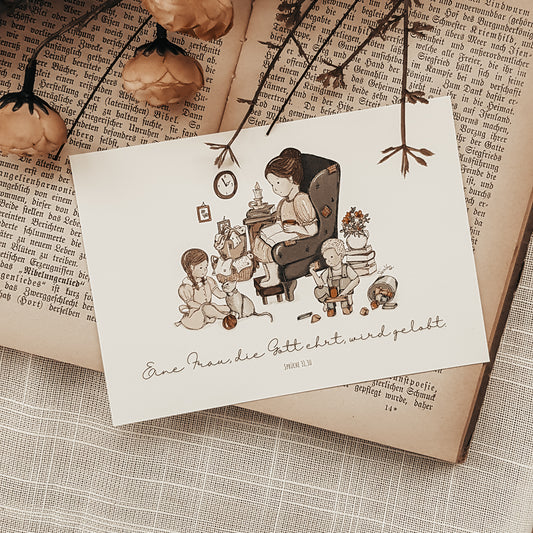 Postkarte “Sprüche 31,10”