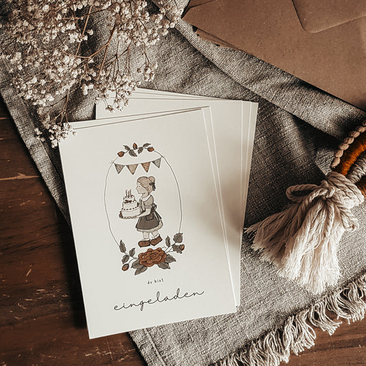 Einladungs-Set "Mädchen"