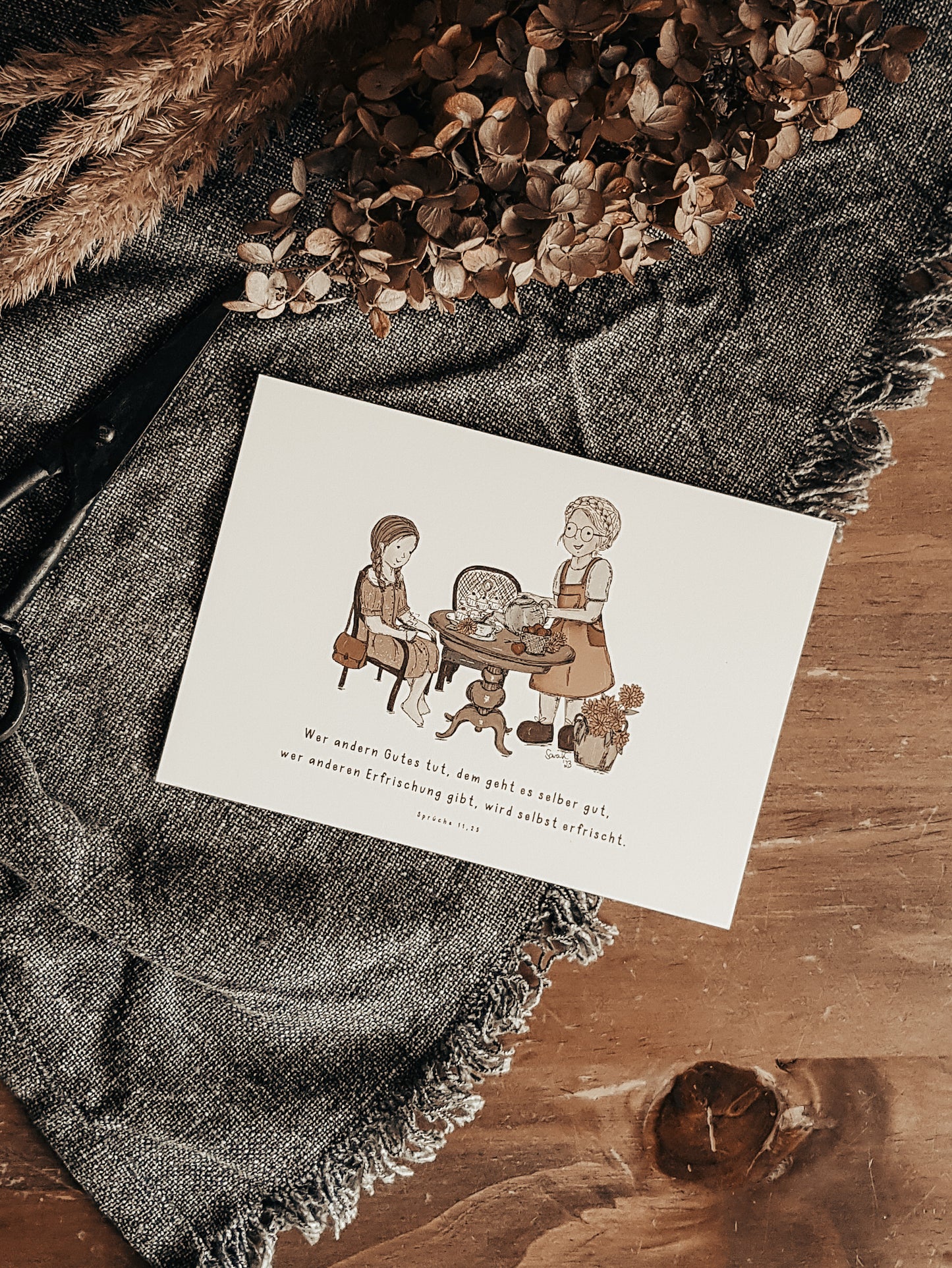 Postkarte “Wer andern Gutes tut”