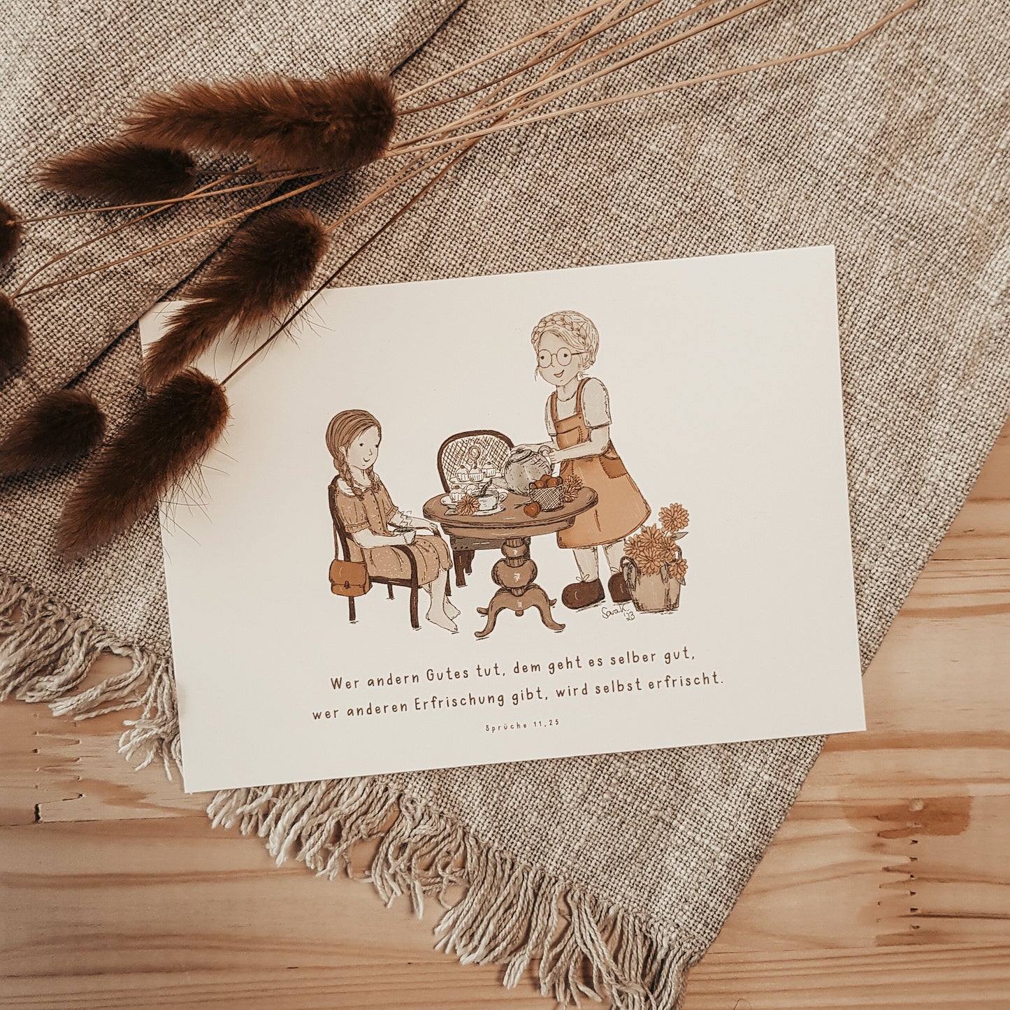 Postkarte “Wer andern Gutes tut”