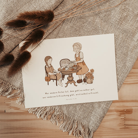 Postkarte “Wer andern Gutes tut”