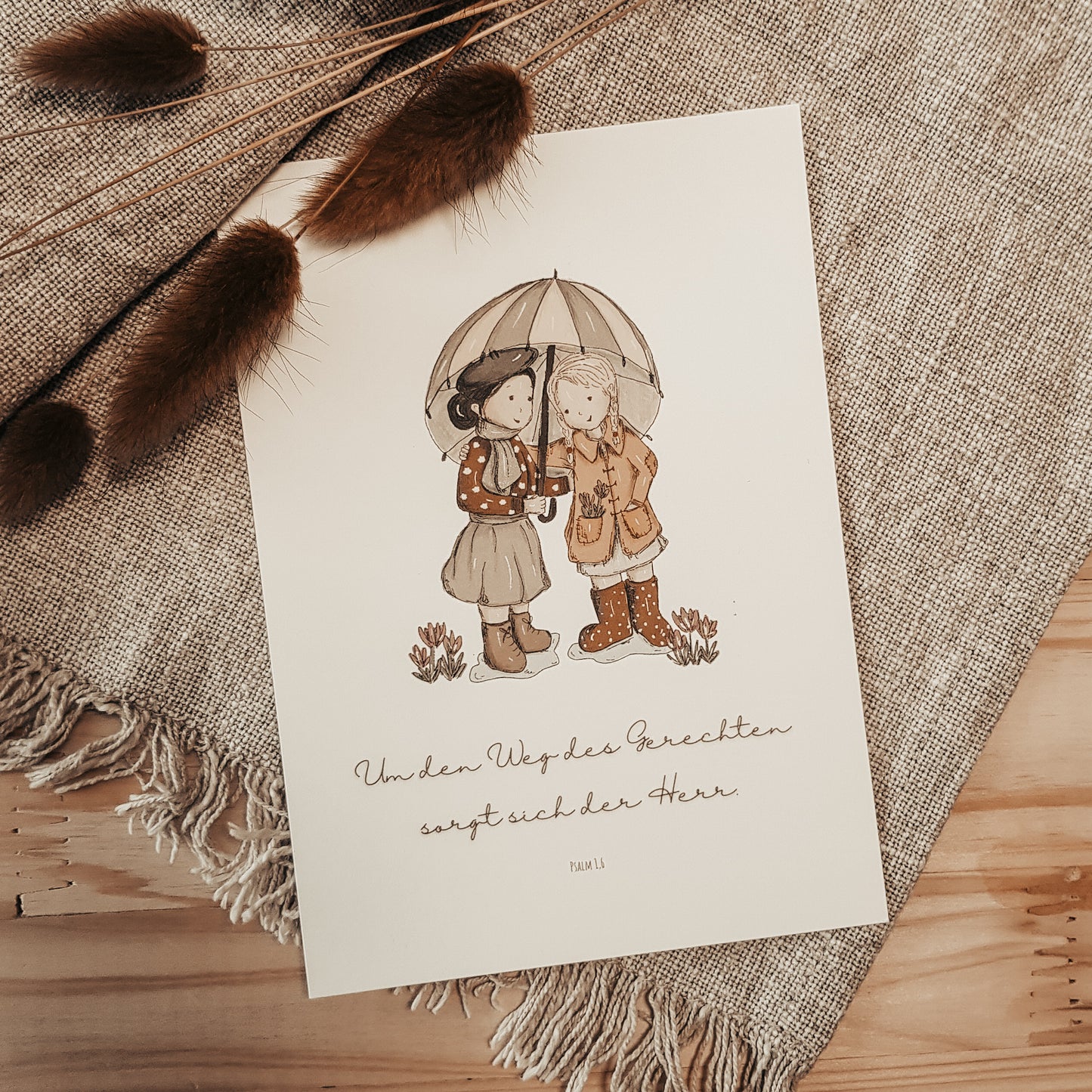 Postkarte “Um den Weg des Gerechten”