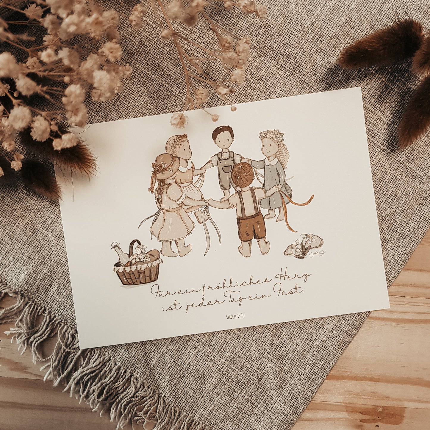 Postkarte “Ein tägliches Fest”