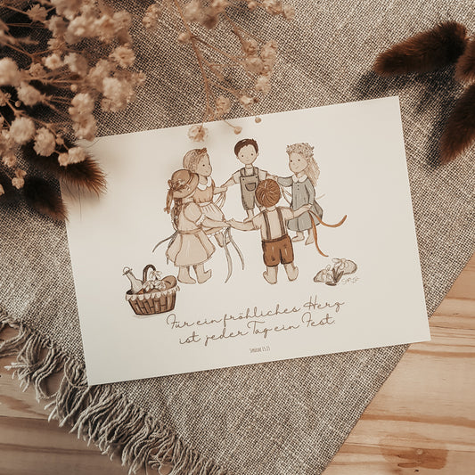 Postkarte “Ein tägliches Fest”