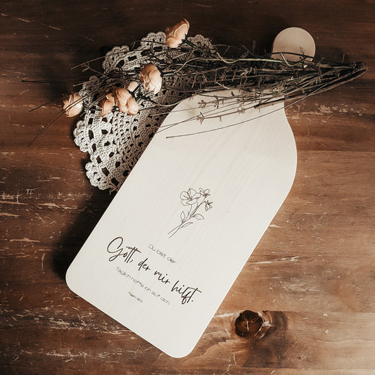 Schneidebrett “Gott, der mir hilft”