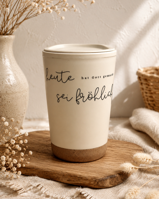 Becher "heute sei fröhlich"