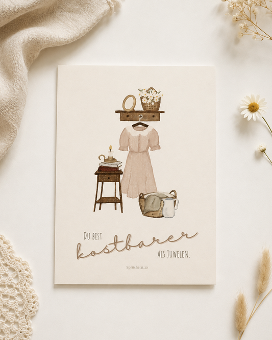 Postkarte “kostbar”