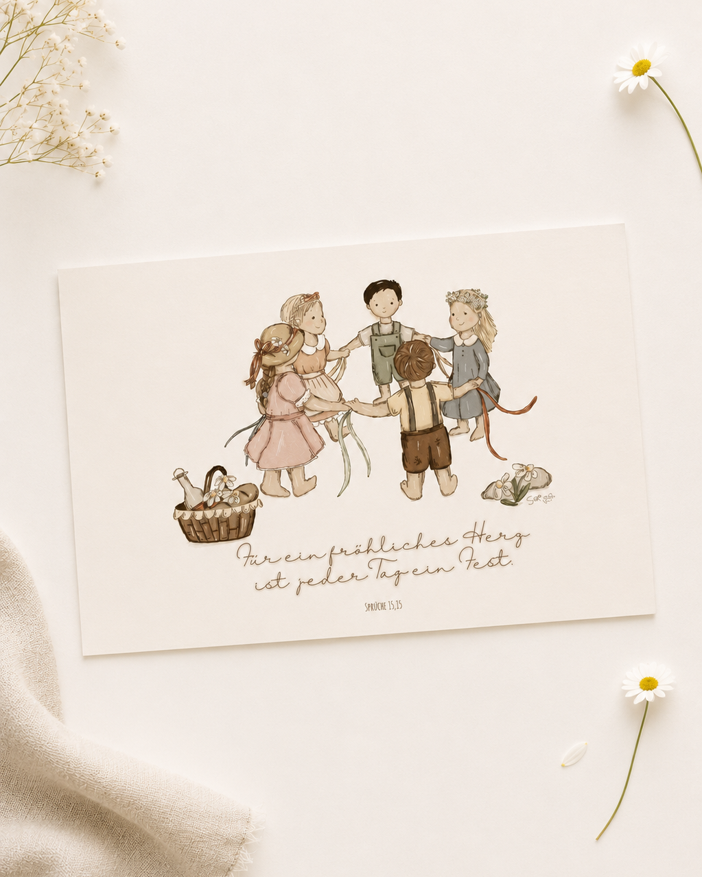 Postkarte “Ein tägliches Fest”