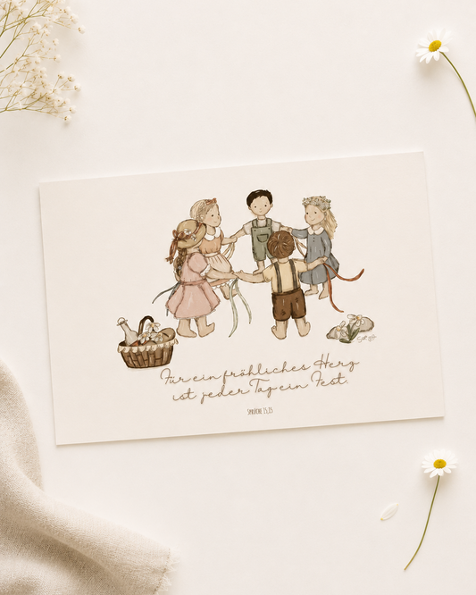 Postkarte “Ein tägliches Fest”