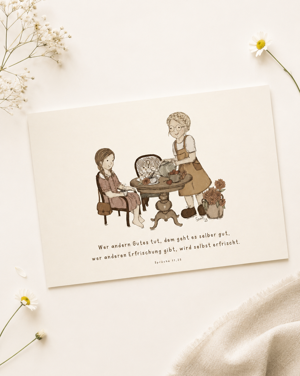 Postkarte “Wer andern Gutes tut”
