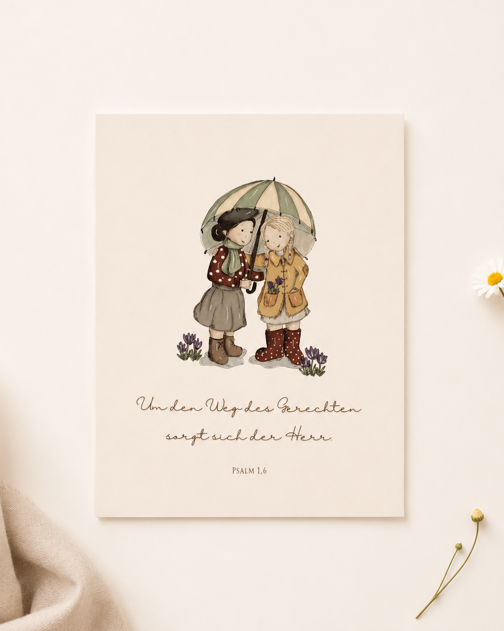 Postkarte “Um den Weg des Gerechten”