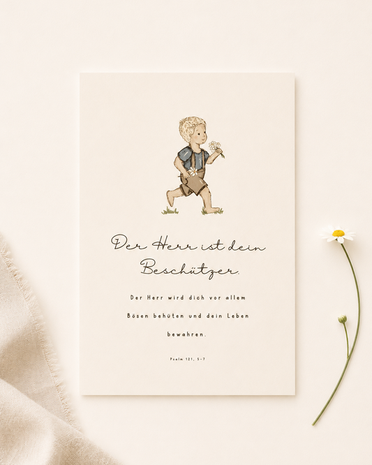 Postkarte “Der Herr ist dein Beschützer” Junge