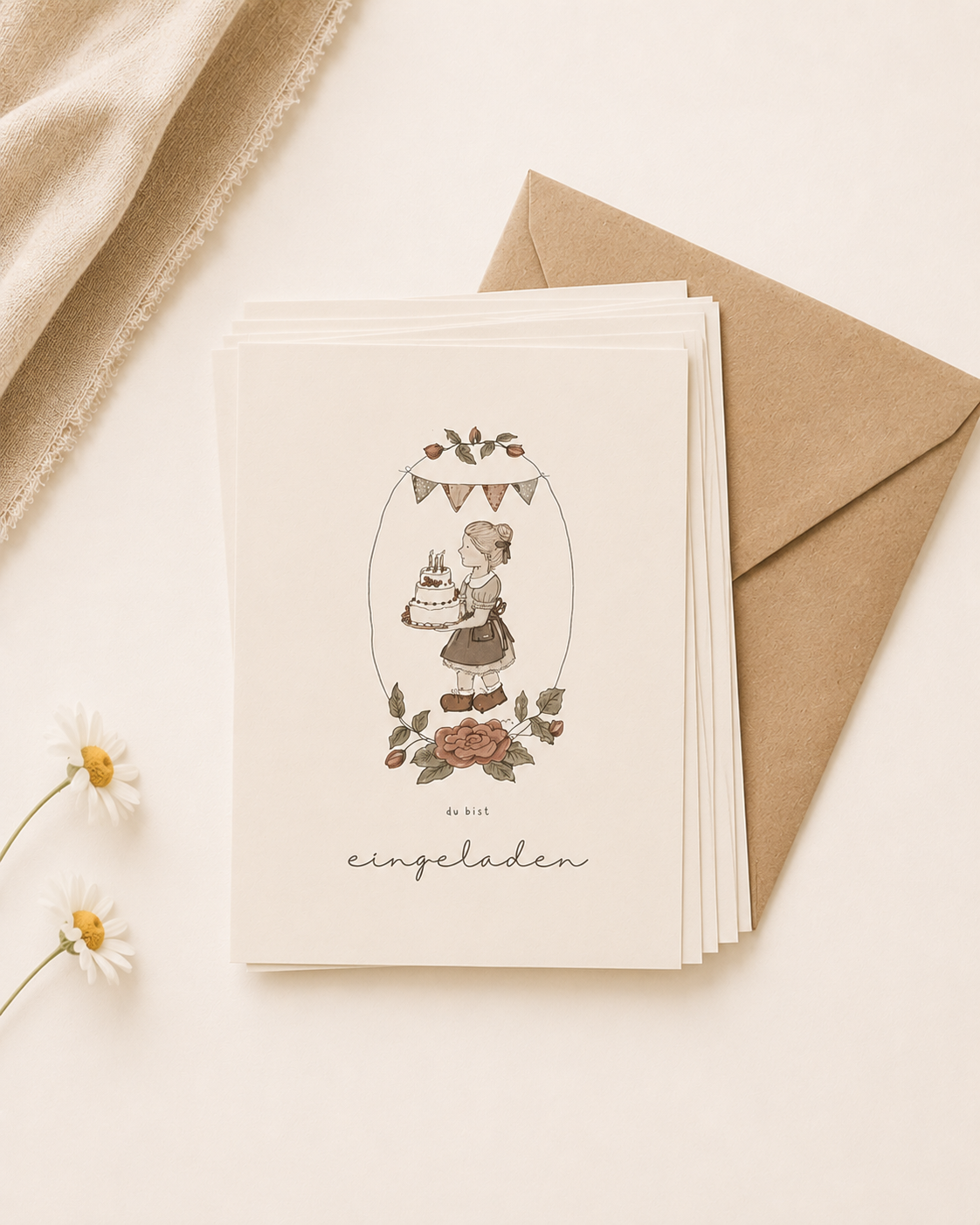 Einladungs-Set "Mädchen"
