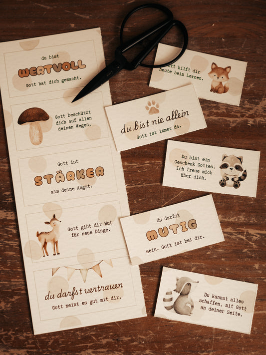 Ermutigungskärtchen Kinder