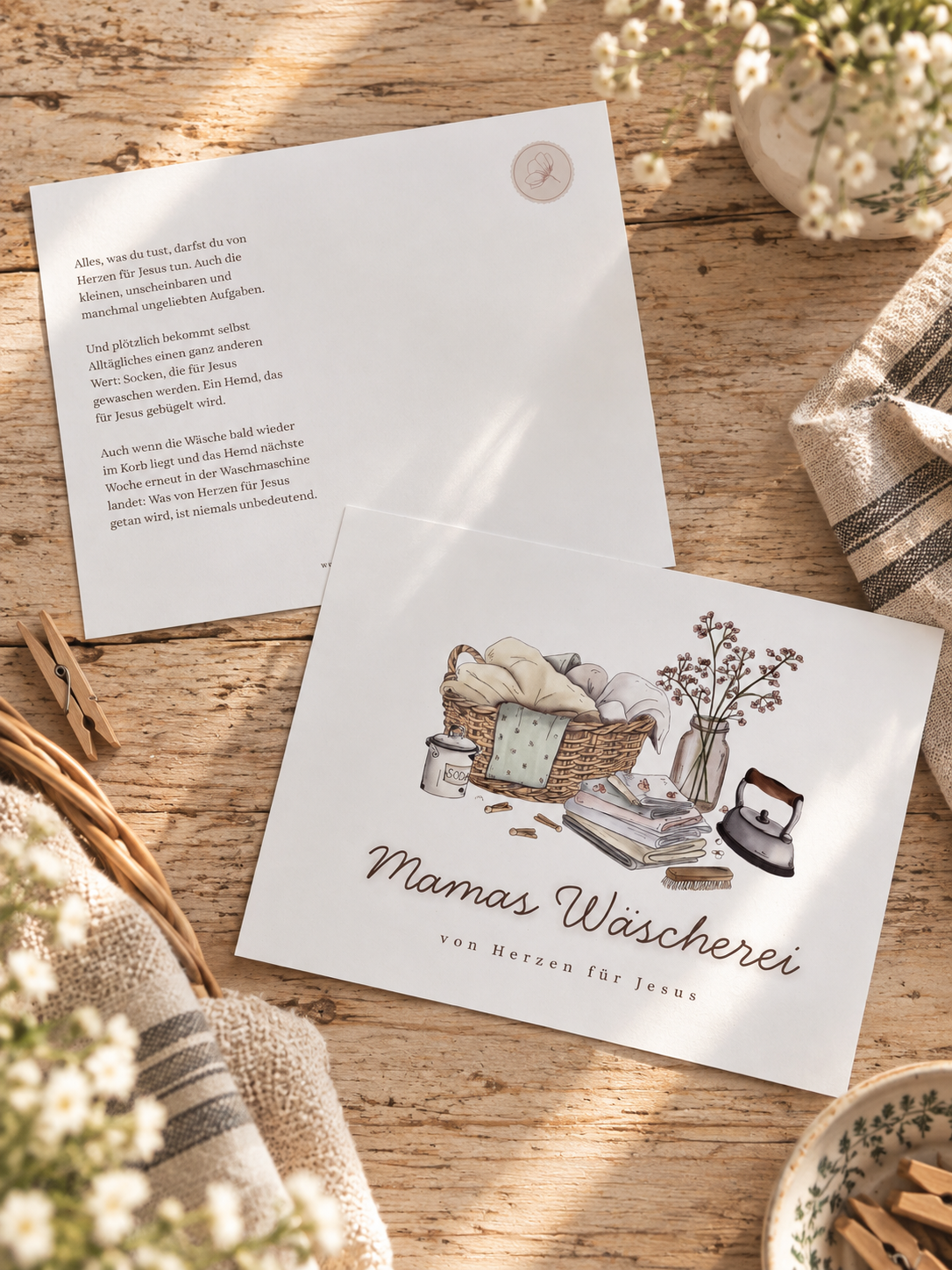 Karte A5 “Mamas Wäscherei”