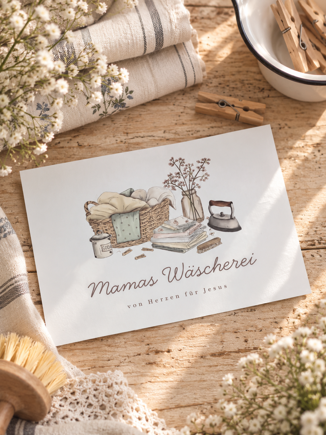 Karte A5 “Mamas Wäscherei”