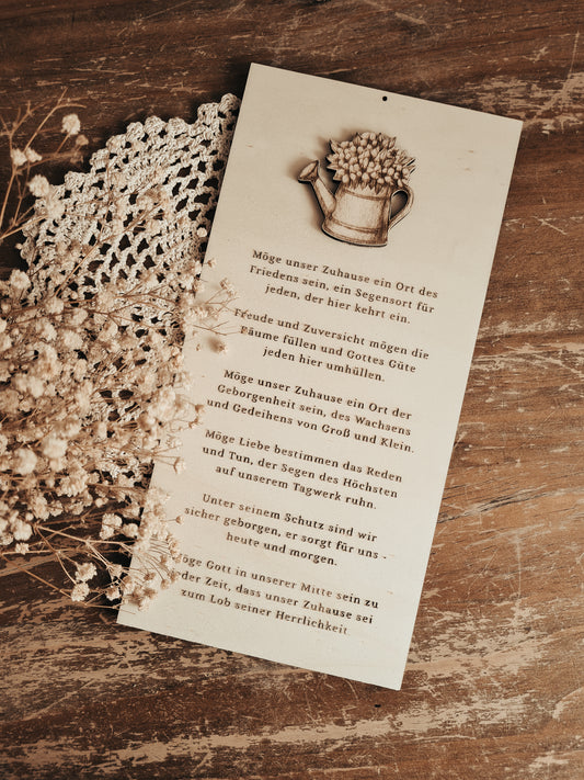 Holzschild "Haussegen"