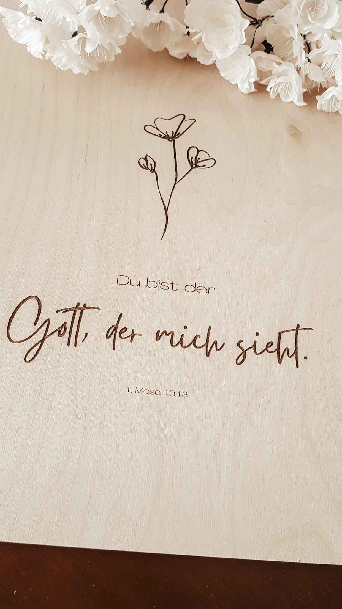 Holzposter A3 “Gott, der mich sieht”