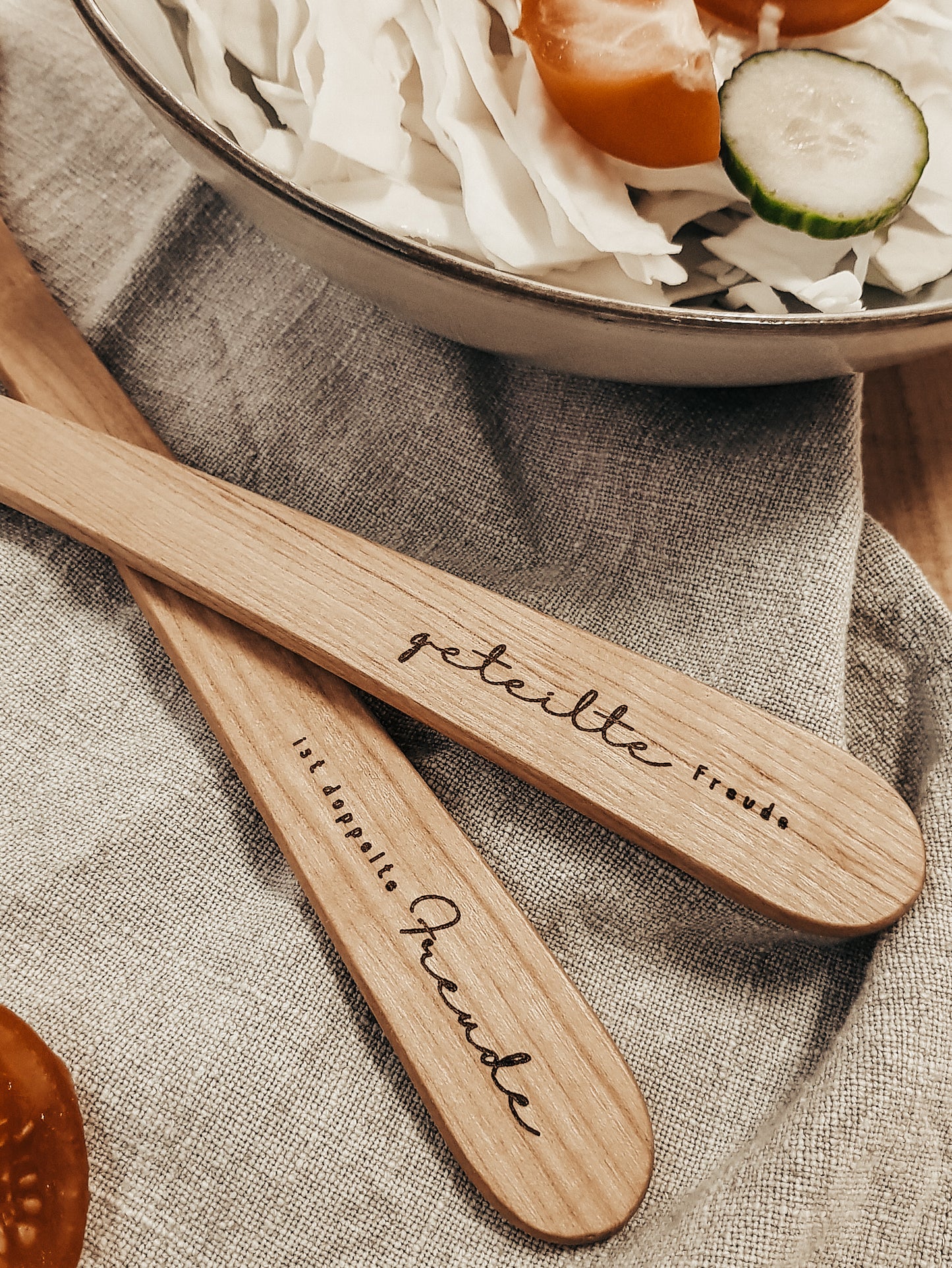 Salatbesteck "geteilte Freude"