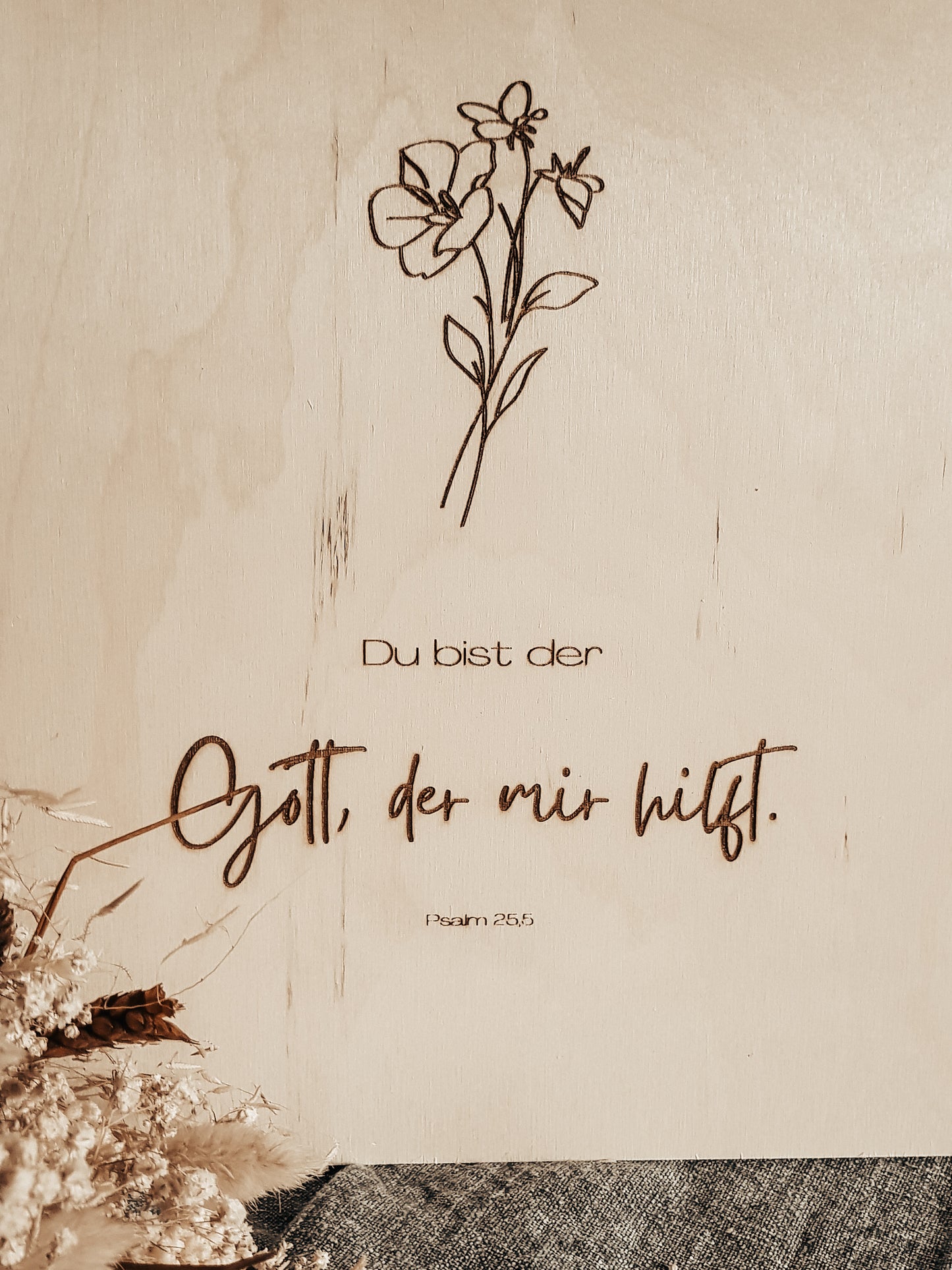 Holzposter A3 “Gott, der mir hilft”